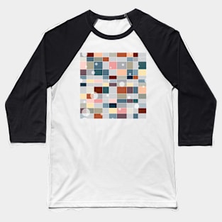mosaic muted with circles Baseball T-Shirt